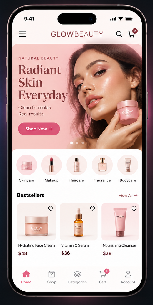 Glow Beauty app preview